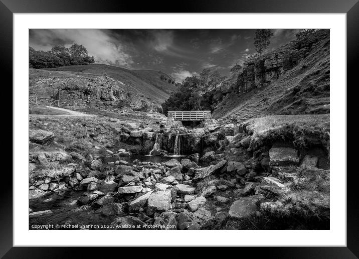 Swinner Gill, Swaledale, Yorkshire Dales National  Framed Mounted Print by Michael Shannon