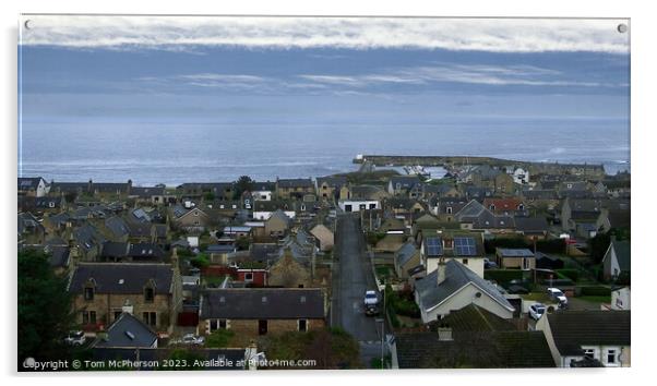 The Enchanting Coastal Village of Hopeman Acrylic by Tom McPherson