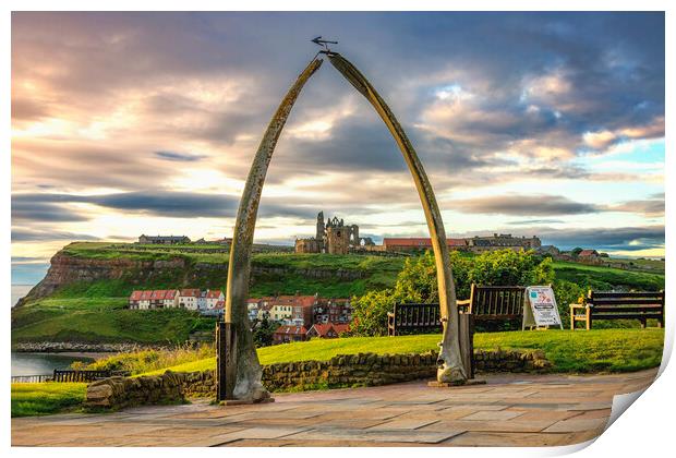 'Intricate Frame of Whitby Abbey' Print by Kevin Elias