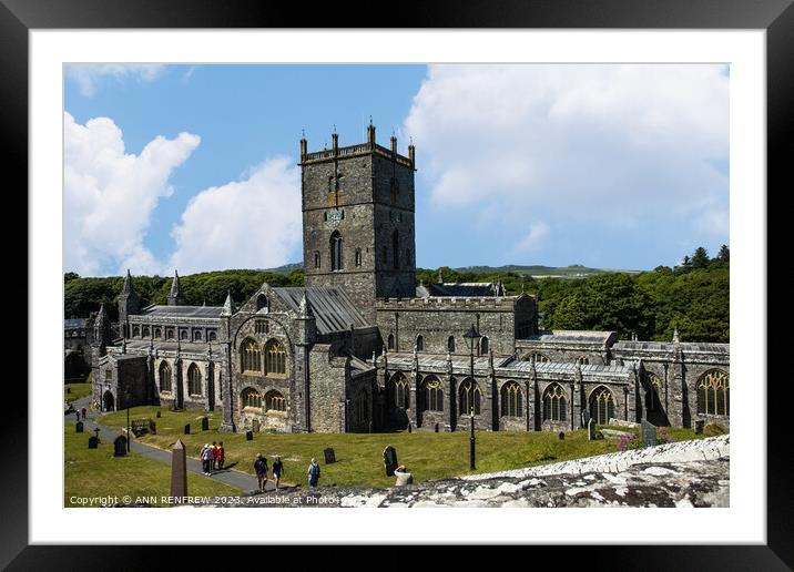St Davids Cathedral Framed Mounted Print by ANN RENFREW