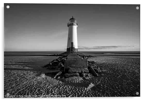 Point of Ayr Lighthouse Acrylic by Pete Mainey