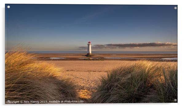 Point Of Ayr Lighthouse Acrylic by Pete Mainey
