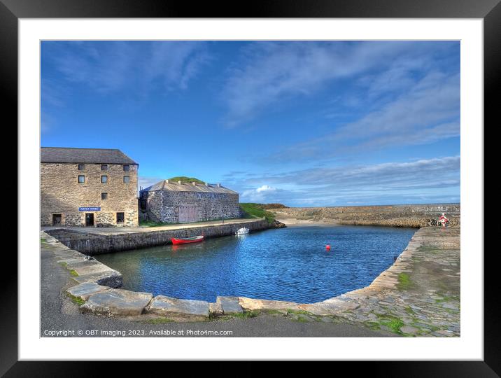 Portsoy Fishing Village Scotland 17th Century Harbour & Original Building Facade Framed Mounted Print by OBT imaging