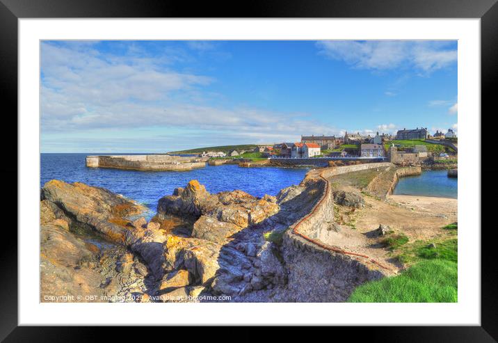 Portsoy Village 17th Century Harbour Aberdeenshire Scotland   Framed Mounted Print by OBT imaging