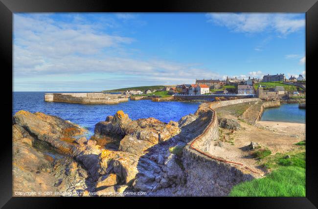 Portsoy Village 17th Century Harbour Aberdeenshire Scotland   Framed Print by OBT imaging