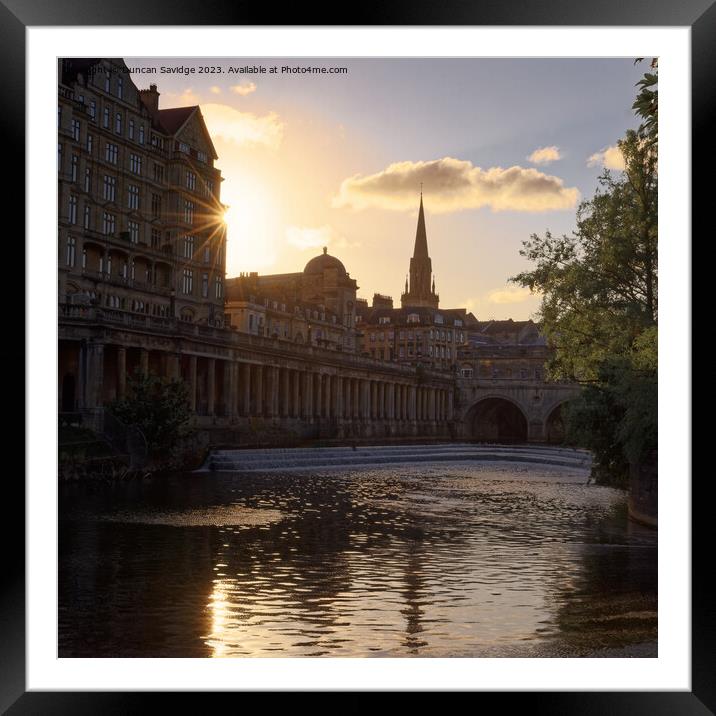 Bath sunset (square) Framed Mounted Print by Duncan Savidge