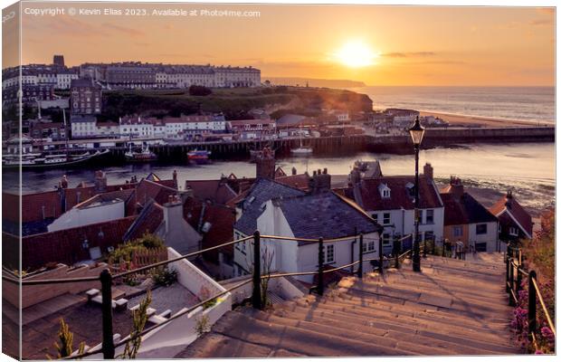 199 Whitby steps Canvas Print by Kevin Elias