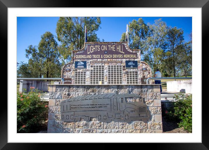 Gatton Truck and Coach Drivers Memorial Framed Mounted Print by Antonio Ribeiro