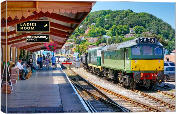 West Somerset Railway At Minehead Canvas Print by Alison Chambers