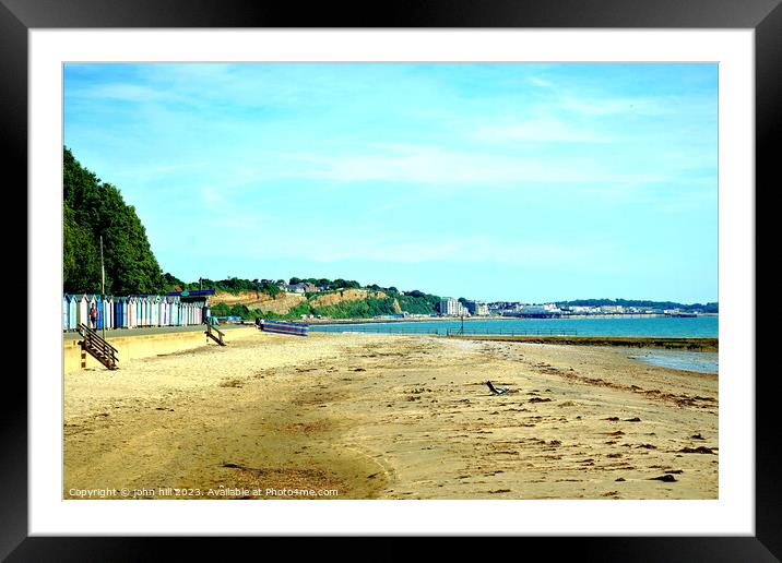 Serene Coastal Vista on Hope Beach Framed Mounted Print by john hill