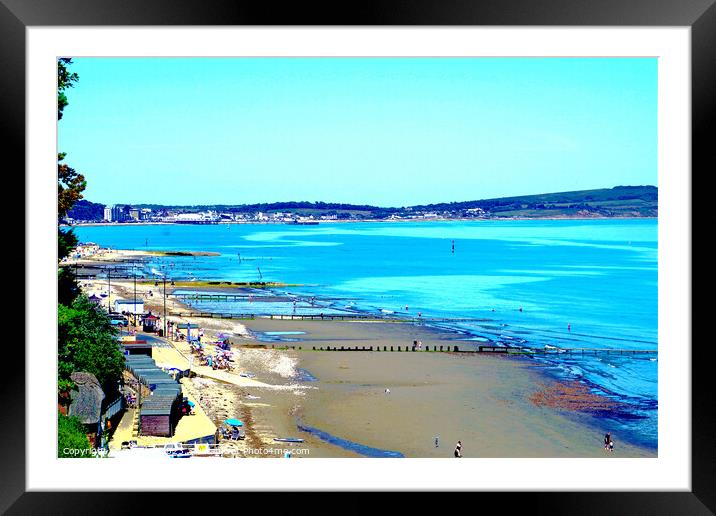 "Ethereal Tranquility: A Glimpse of Sandown Bay" Framed Mounted Print by john hill