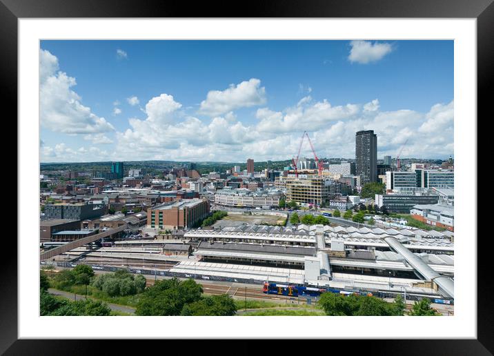 Sheffield Skyline  Framed Mounted Print by Apollo Aerial Photography