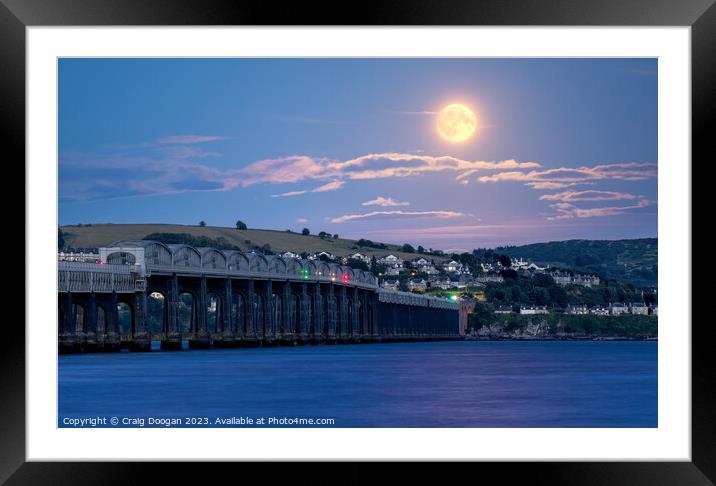 Buck Moon over the Tay Bridge  Framed Mounted Print by Craig Doogan