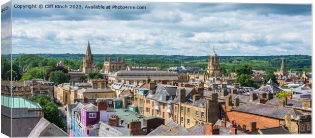 Oxford Panorama Canvas Print by Cliff Kinch