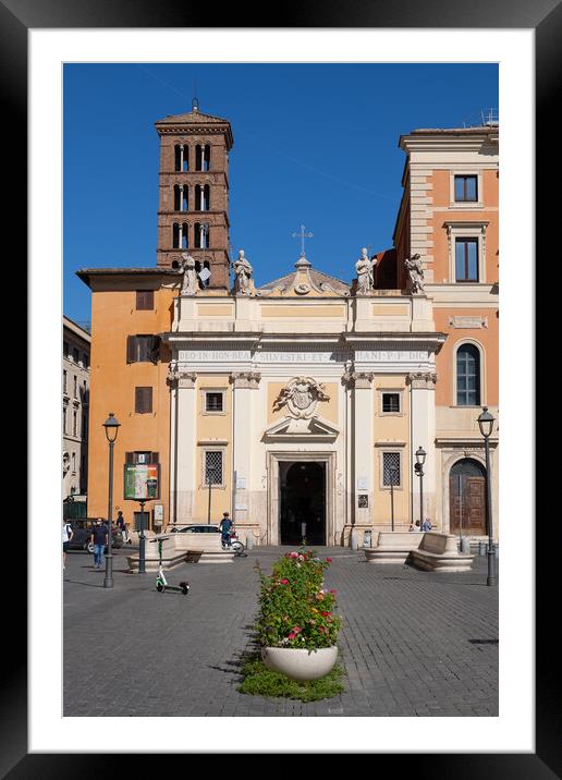 San Silvestro in Capite in Rome Framed Mounted Print by Artur Bogacki