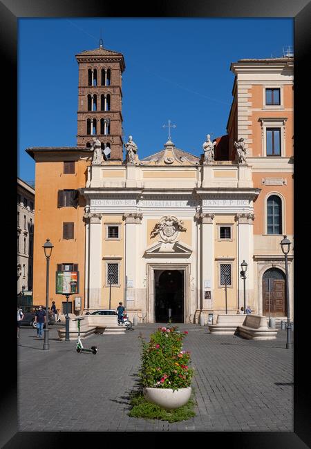 San Silvestro in Capite in Rome Framed Print by Artur Bogacki