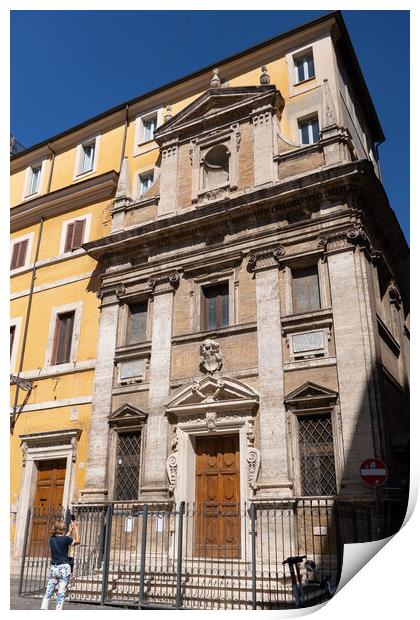 Santa Maria in Trivio Church in Rome Print by Artur Bogacki