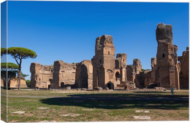 Baths of Caracalla in Rome Canvas Print by Artur Bogacki