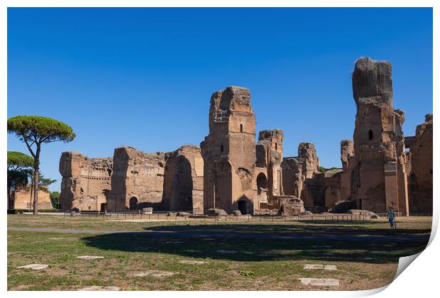 Baths of Caracalla in Rome Print by Artur Bogacki