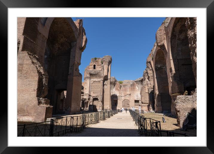 Baths of Caracalla Ruins in Rome Framed Mounted Print by Artur Bogacki