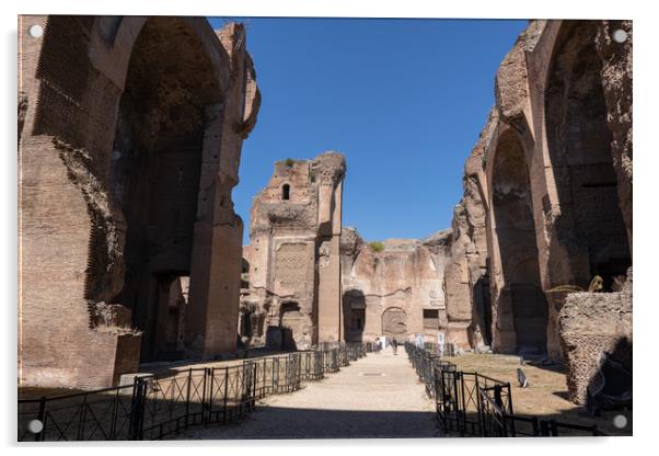 Baths of Caracalla Ruins in Rome Acrylic by Artur Bogacki