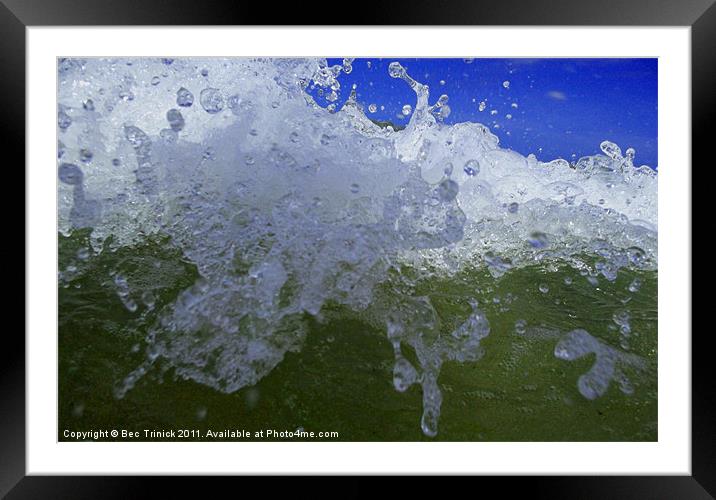 Summer Wave Framed Mounted Print by Bec Trinick