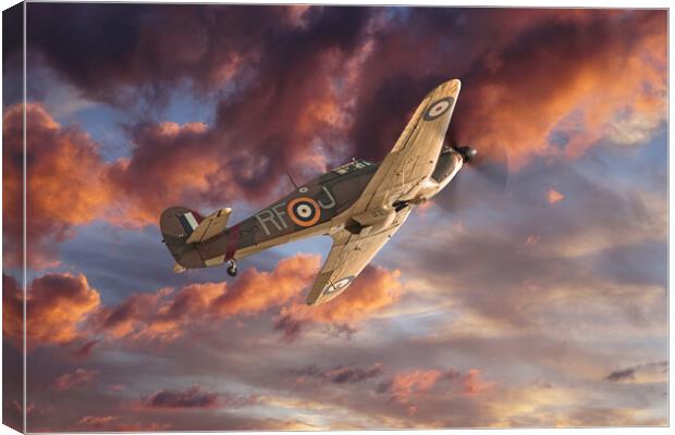 Hawker Hurricane LF363 Canvas Print by J Biggadike