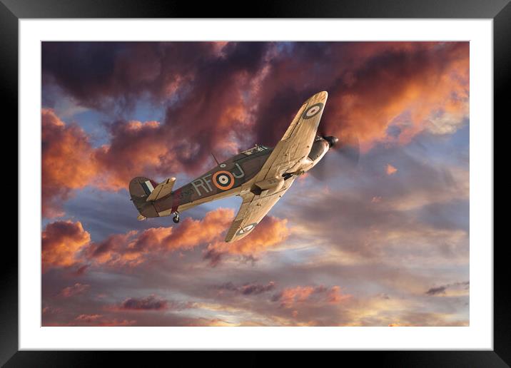 Hawker Hurricane LF363 Framed Mounted Print by J Biggadike