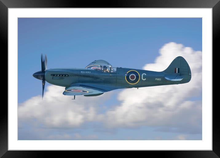 Supermarine Spitfire PR Mk XIX Framed Mounted Print by J Biggadike