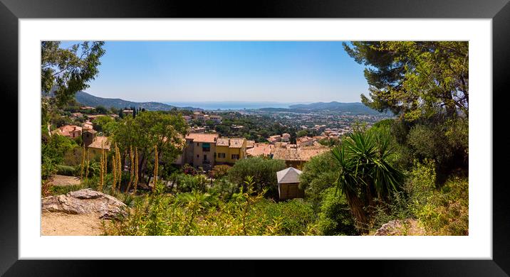 Panoramic View from Bormes Les Mimosas at the mediterranean sea Framed Mounted Print by youri Mahieu