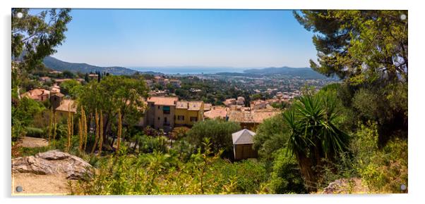 Panoramic View from Bormes Les Mimosas at the mediterranean sea Acrylic by youri Mahieu