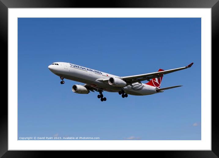  Turkish Airlines Airbus A330 Framed Mounted Print by David Pyatt