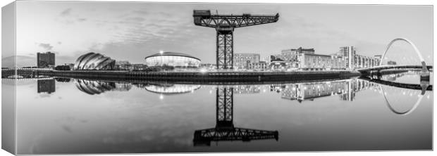 Glasgow Skyline Panorama  Canvas Print by Anthony McGeever