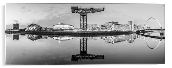 Glasgow Skyline Panorama  Acrylic by Anthony McGeever