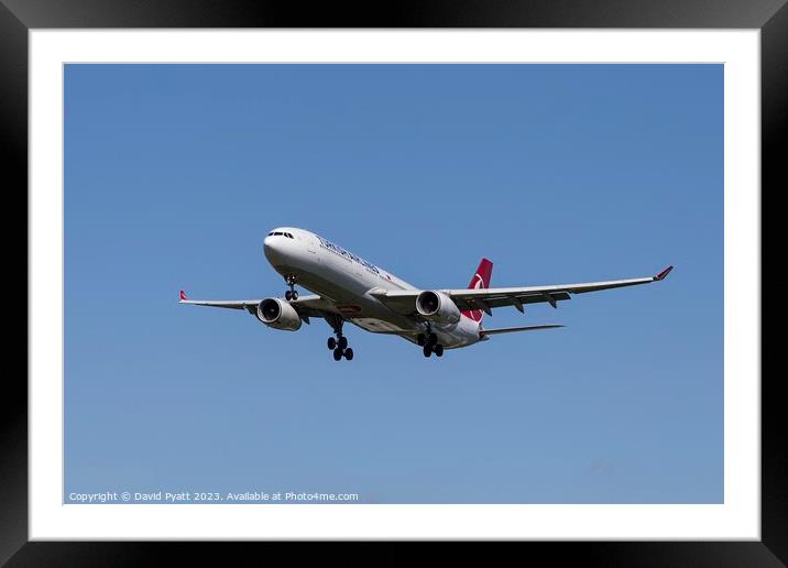  Turkish Airlines Airbus A330 Framed Mounted Print by David Pyatt