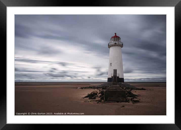 Point of Ayr Lighthouse Framed Mounted Print by Chris Gurton