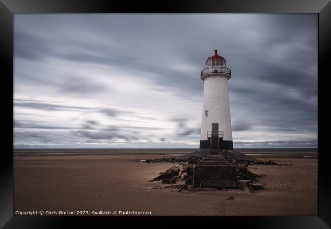 Point of Ayr Lighthouse Framed Print by Chris Gurton