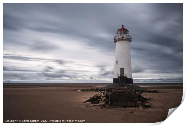 Point of Ayr Lighthouse Print by Chris Gurton