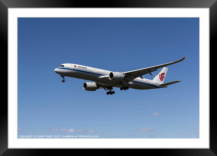  Air China Airbus A350-941  Framed Mounted Print by David Pyatt