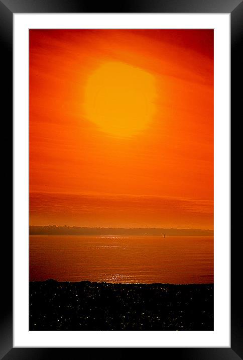 Big Sun Framed Mounted Print by Louise Godwin