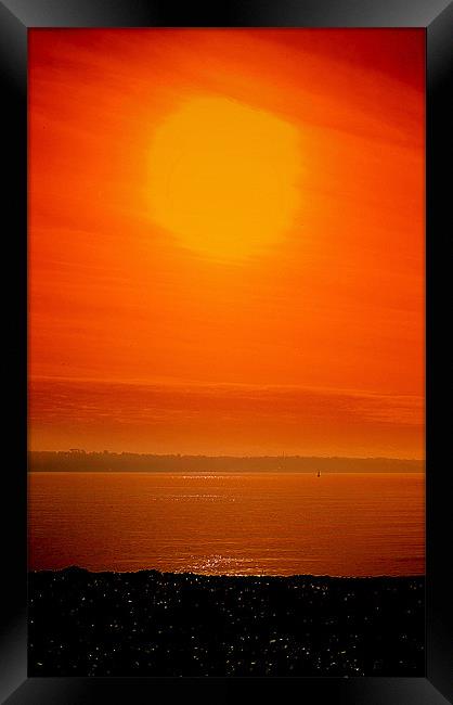 Big Sun Framed Print by Louise Godwin