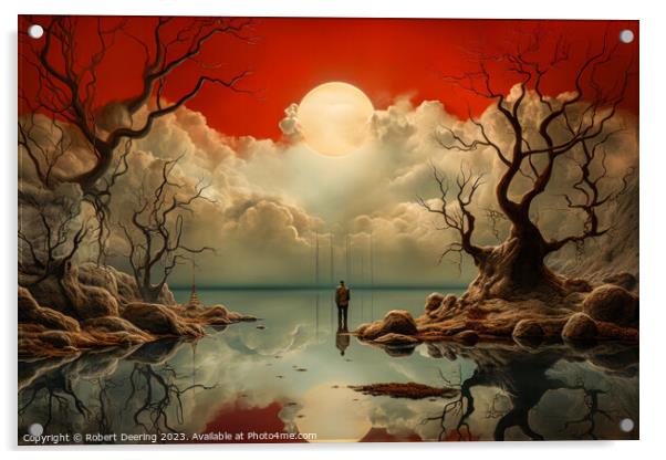 Awe-Inspiring Twilight Waters Acrylic by Robert Deering