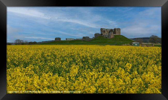 "Whispering Ruins: A Timeless Scottish Castle" Framed Print by Tom McPherson