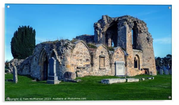 Enchanting Remnants of Kinloss Abbey Acrylic by Tom McPherson