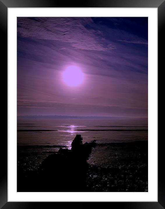 Purple Skies Framed Mounted Print by Louise Godwin