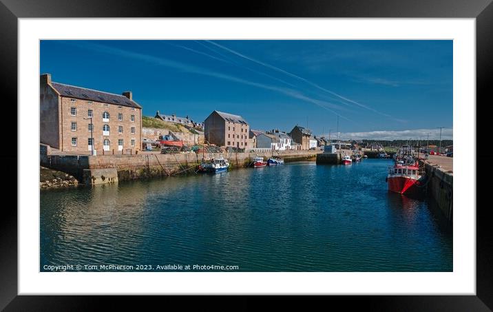 Serene Reflections at Burghead Framed Mounted Print by Tom McPherson