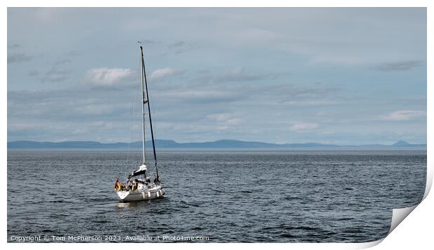 Solitary Sail: A Serene Encounter Print by Tom McPherson