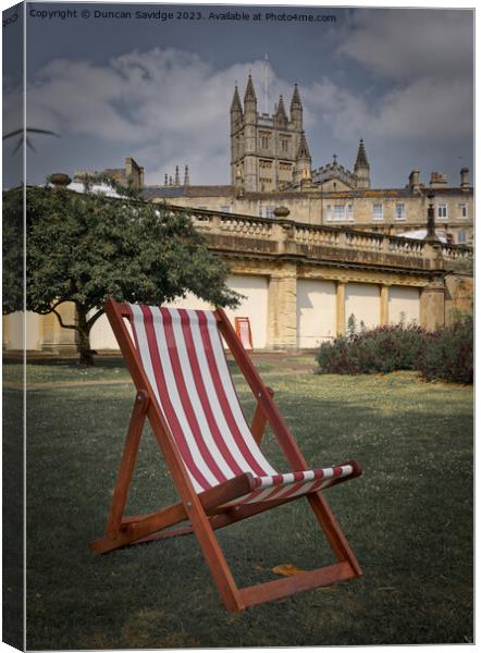 Summer in Bath Canvas Print by Duncan Savidge