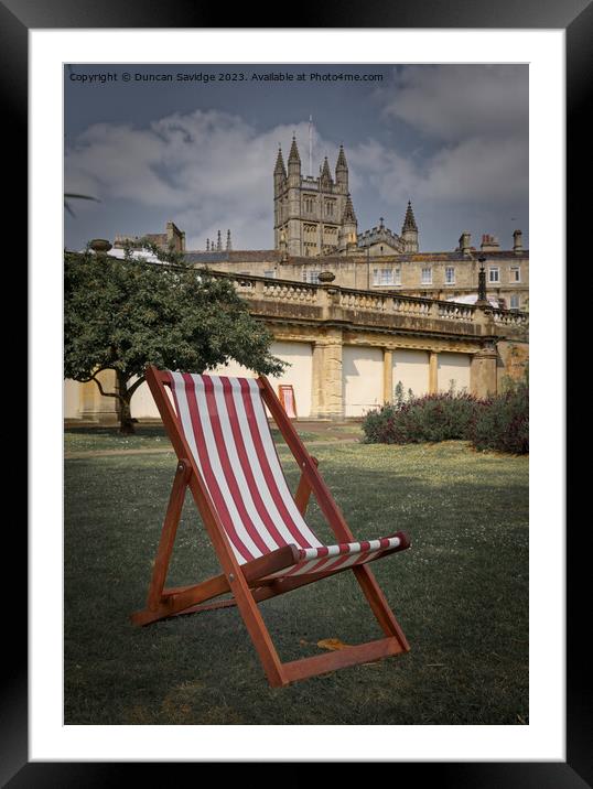 Summer in Bath Framed Mounted Print by Duncan Savidge
