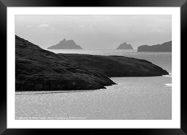 The Skellig's, County Kerry, Ireland  Framed Mounted Print by Aidan Moran